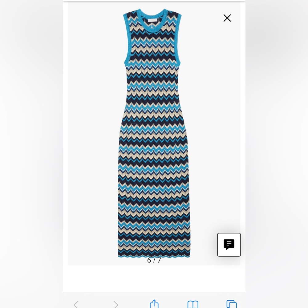 Chevron Patterned Blue and Black Dress